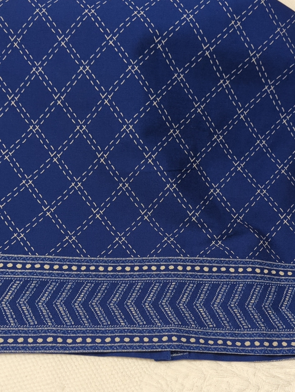 Spiegel Royal Blue Geometric Sleeveless Sheath Dress Size 16 - Picture 5 of 12
